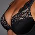 Genevieve padded push-up underwired bra, Czarny