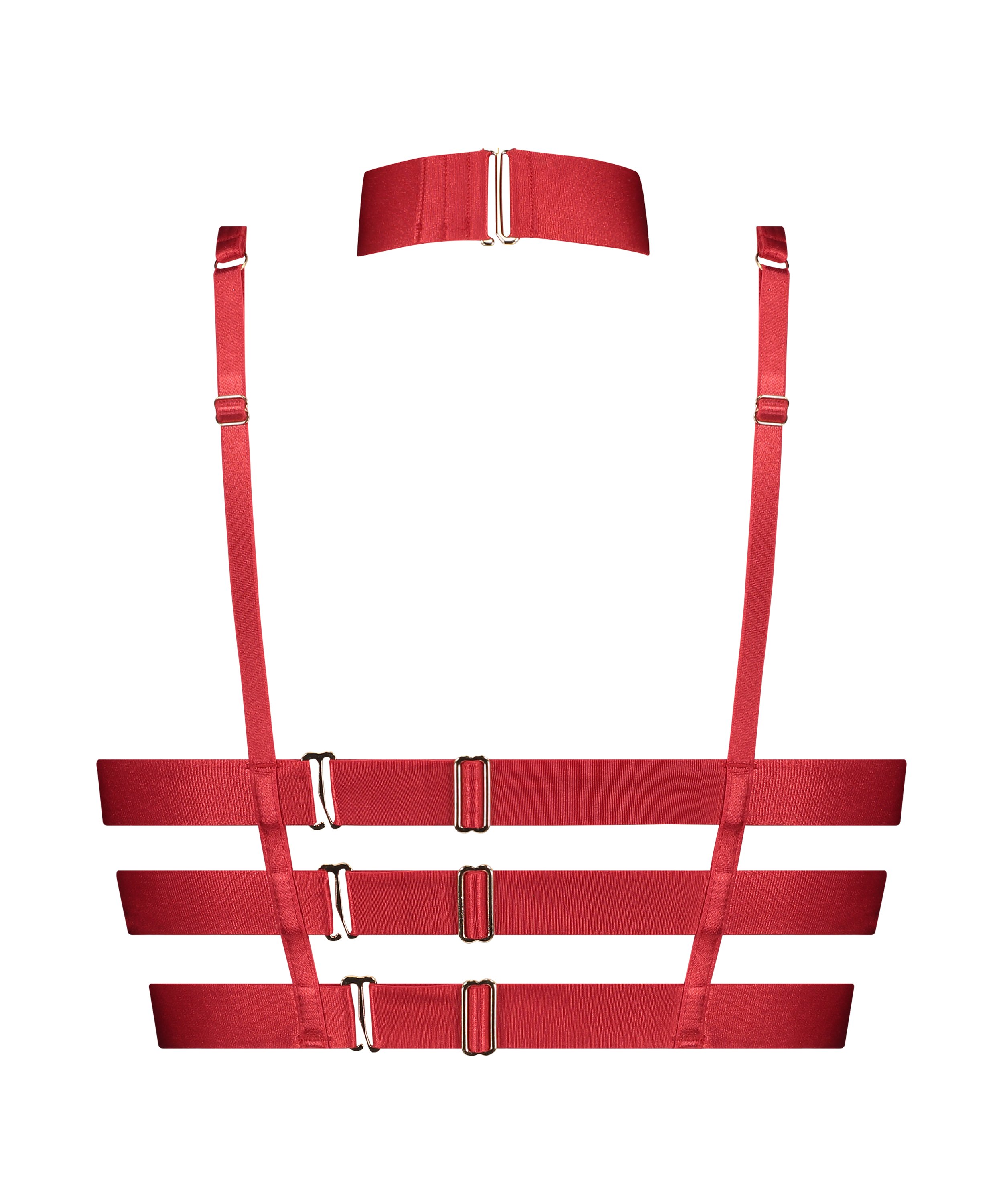 Usztywniany zabudowany biustonosz z fiszbinami Clementine, Czerwony, main