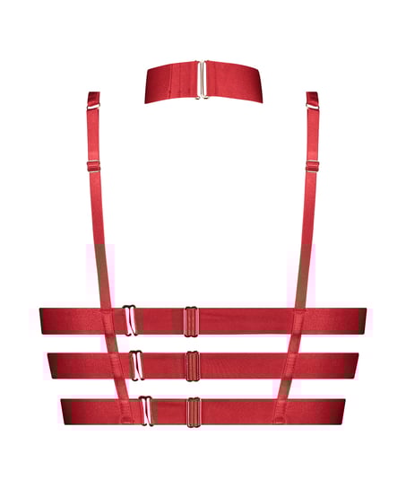 Usztywniany zabudowany biustonosz z fiszbinami Clementine, Czerwony