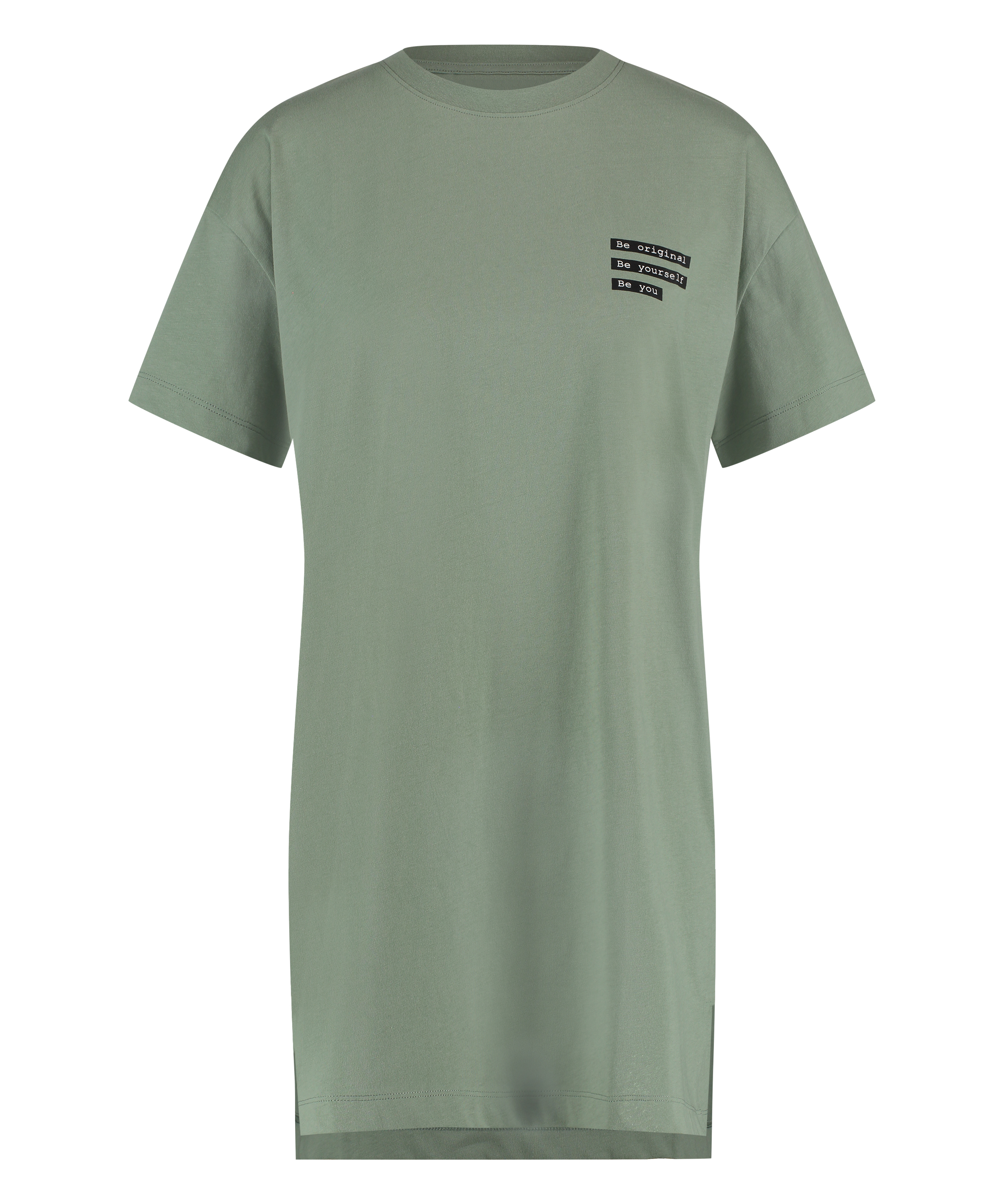 Koszula nocna z okrągłym dekoltem, Zielony, main