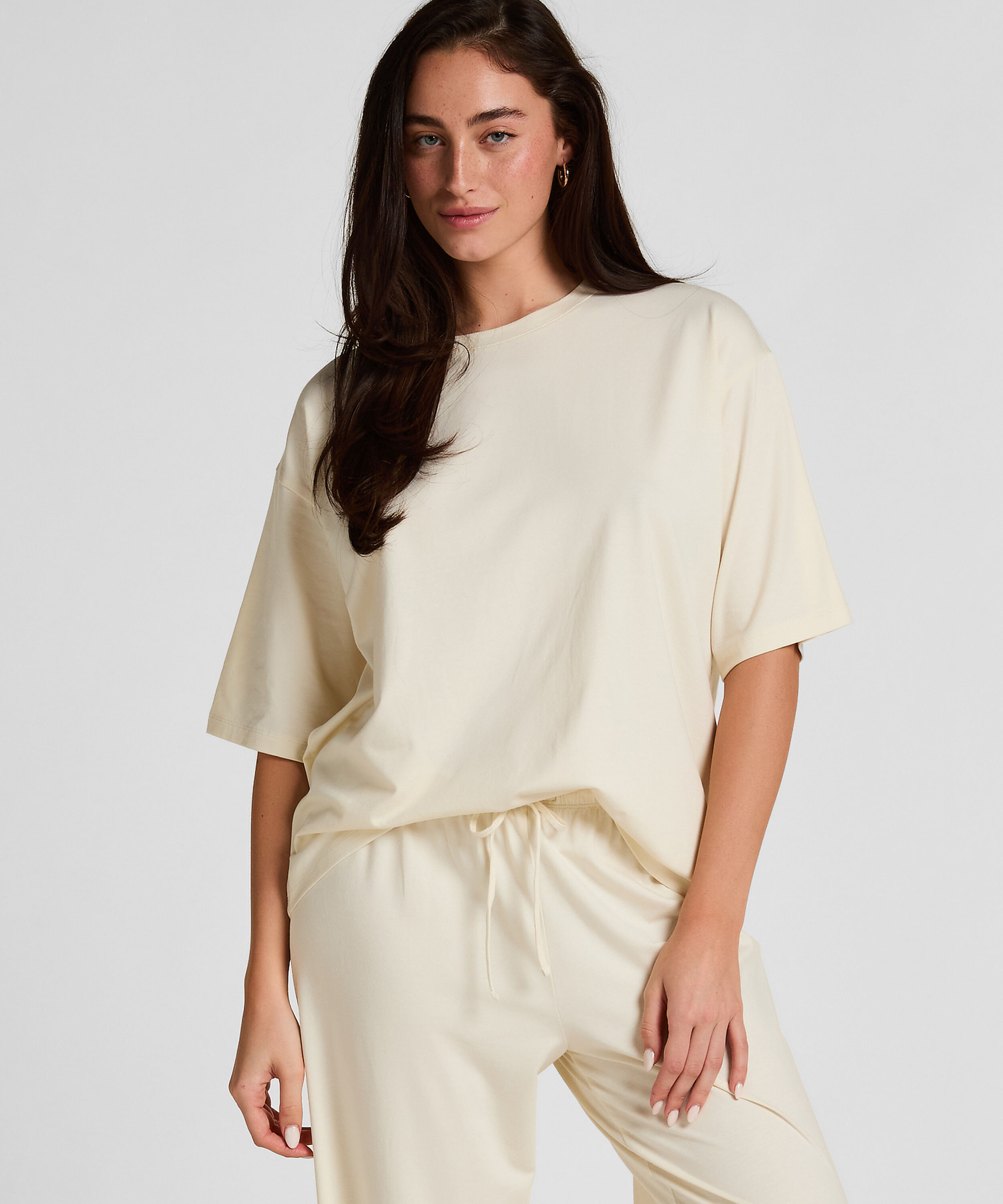Pyjama Top Loose, Biały