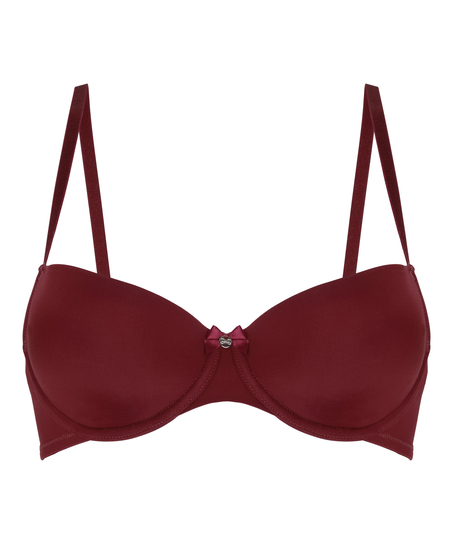 Demi Padded Underwired Bra, Czerwony
