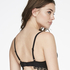 Alicia Padded Underwired Longline Bra, Czarny