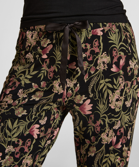 Spodnie piżamowe z dżerseju, Czarny