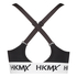 Biustonosz sportowy HKMX The Crop Logo Level 1, Czarny