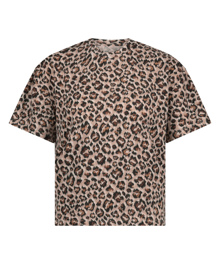 Brushed Jersey Top, Beżowy