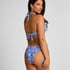D&oacute;ł od bikini z wysokim wycięciem Cancun, Niebieski