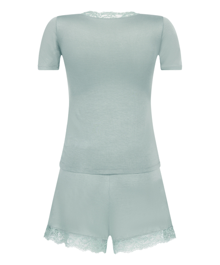 Dżersejowy zestaw piżamowy, Zielony