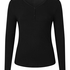 Bluza piżamowa Henley z długim rękawem, Czarny
