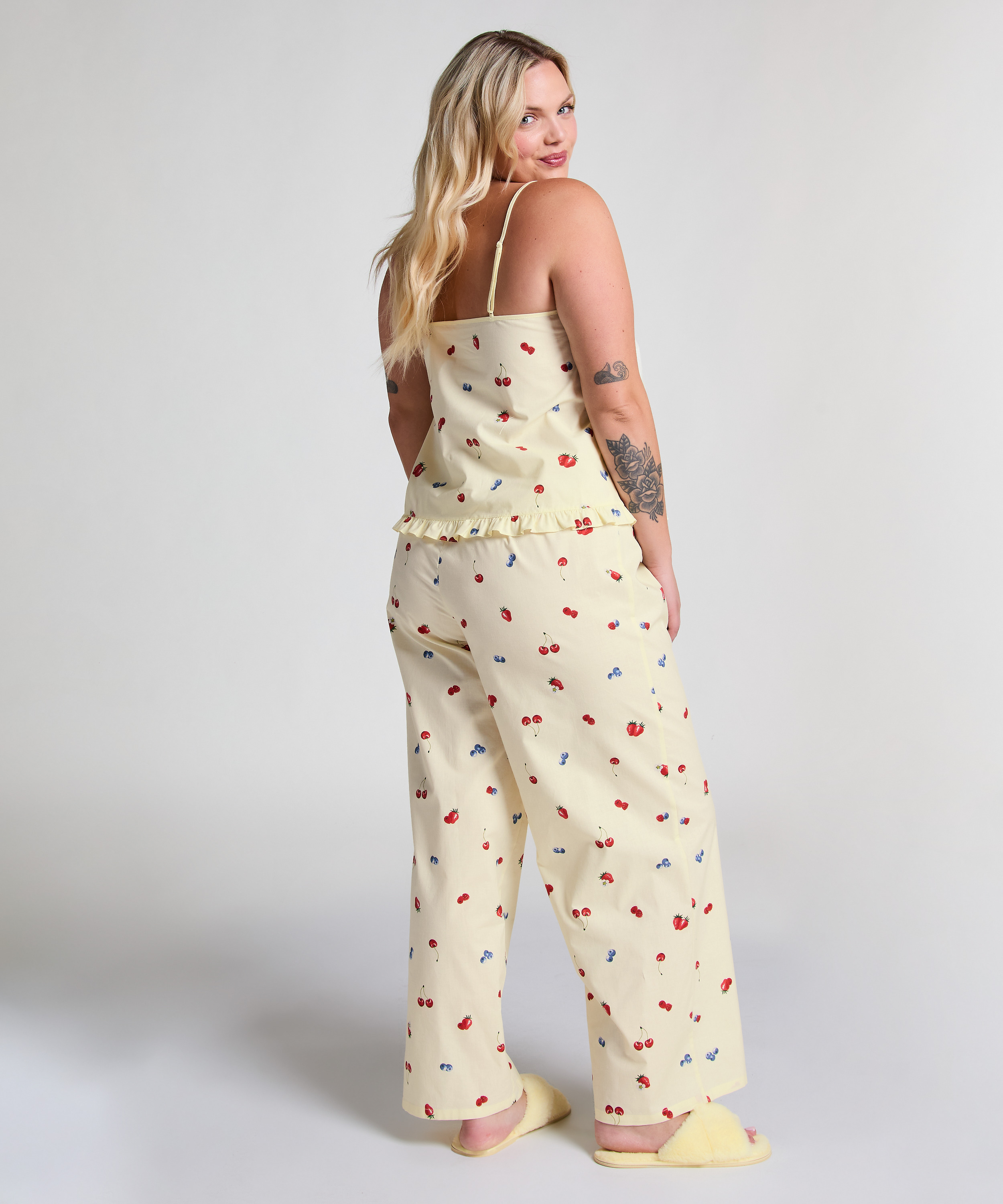 Spodnie tkane, Żółty, main