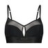 Siateczkowy biustonosz bralette Flexing, Czarny