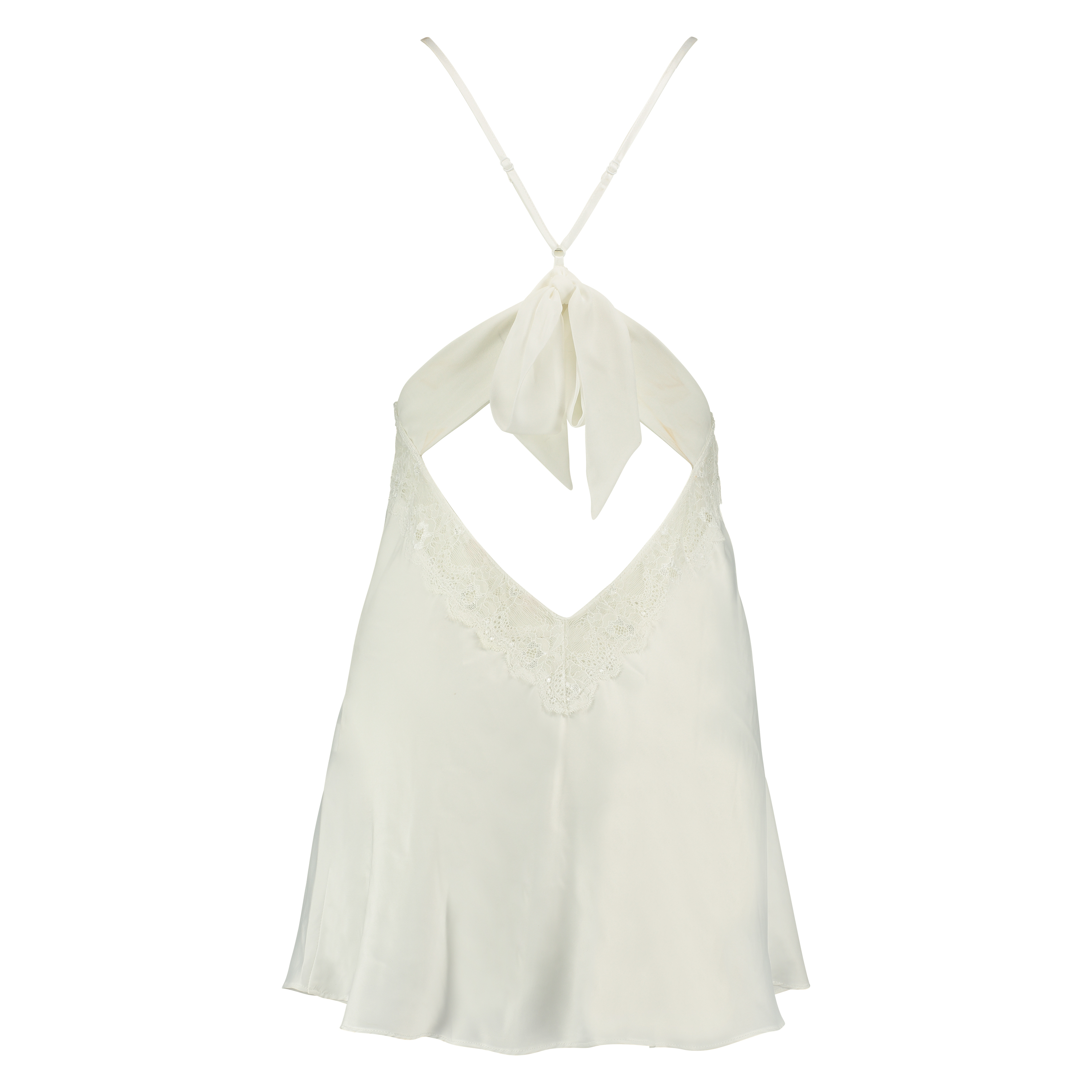 Slip dress Lessie Satin, Biały, main