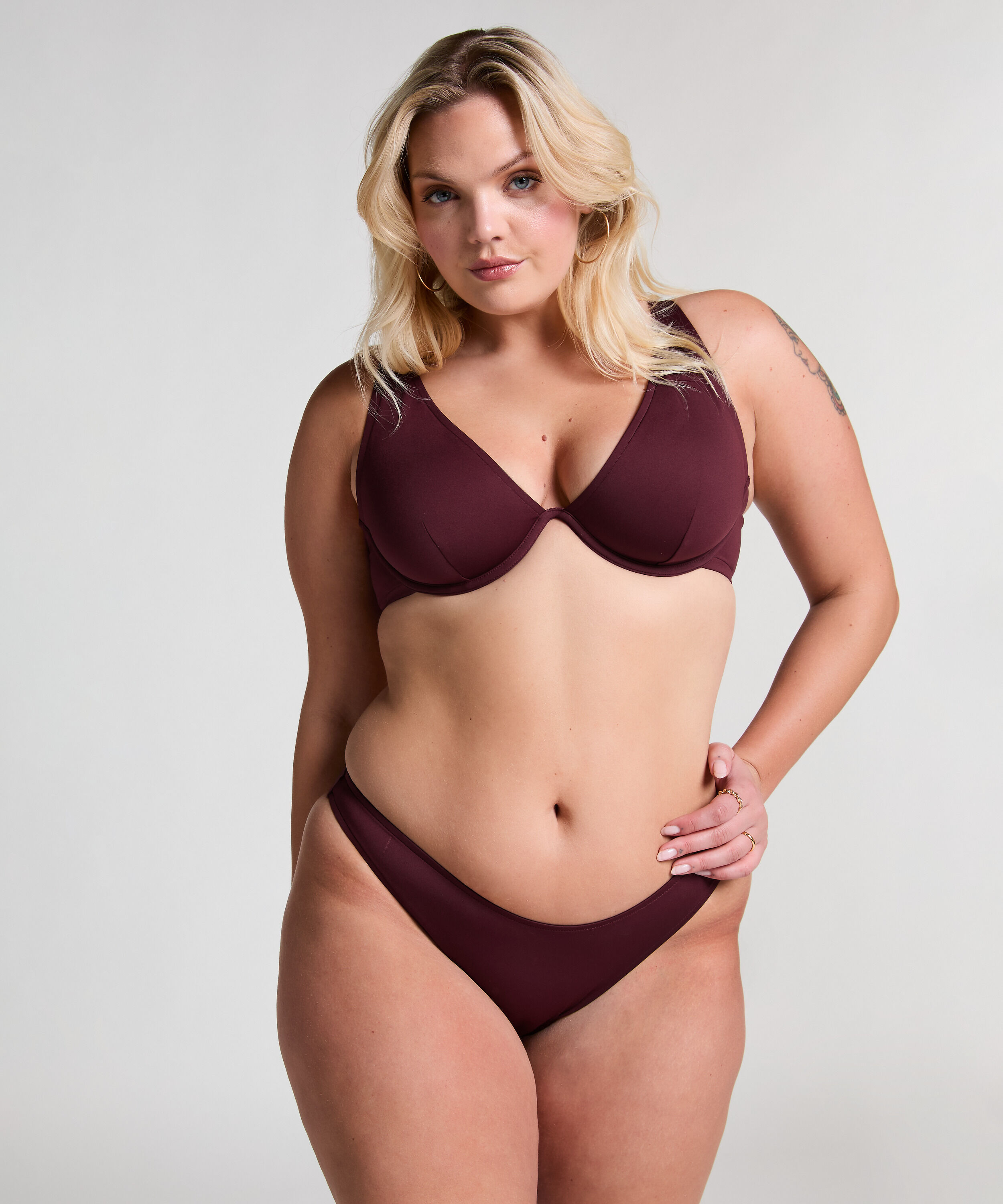 Neoprenowy top od bikini, Fioletowy