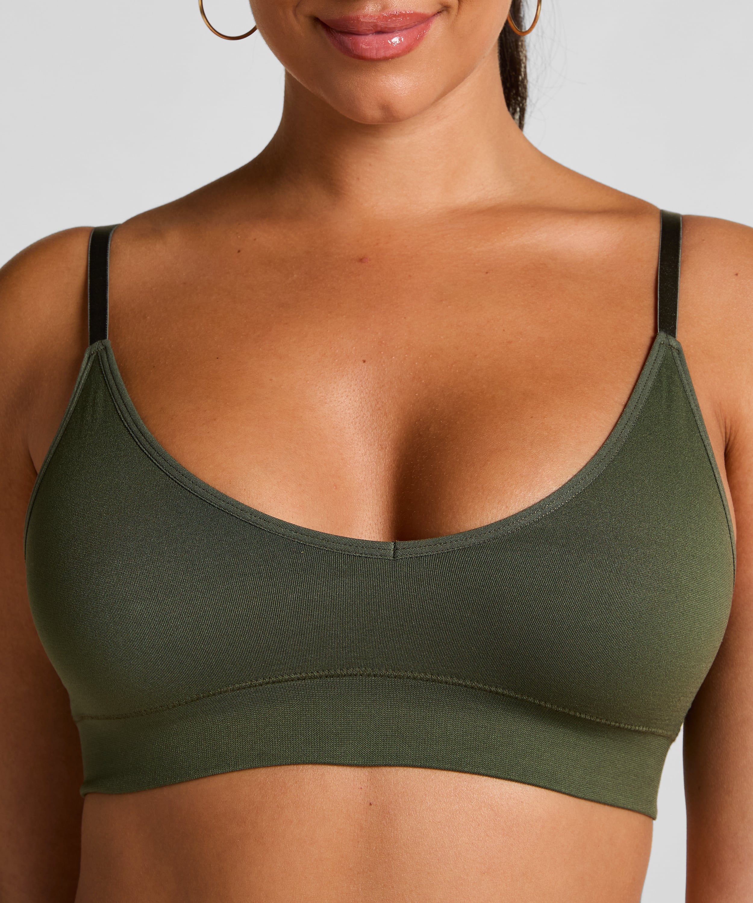 Tr&oacute;jkątny biustonosz bralette Dide, Zielony, main