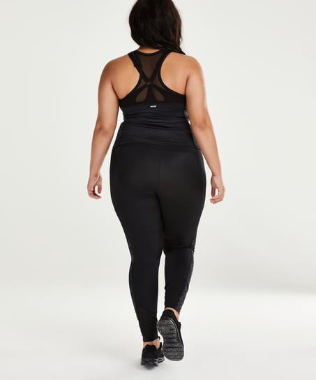 Sportowe legginsy z wysokim stanem HKMX Rodeo, Czarny