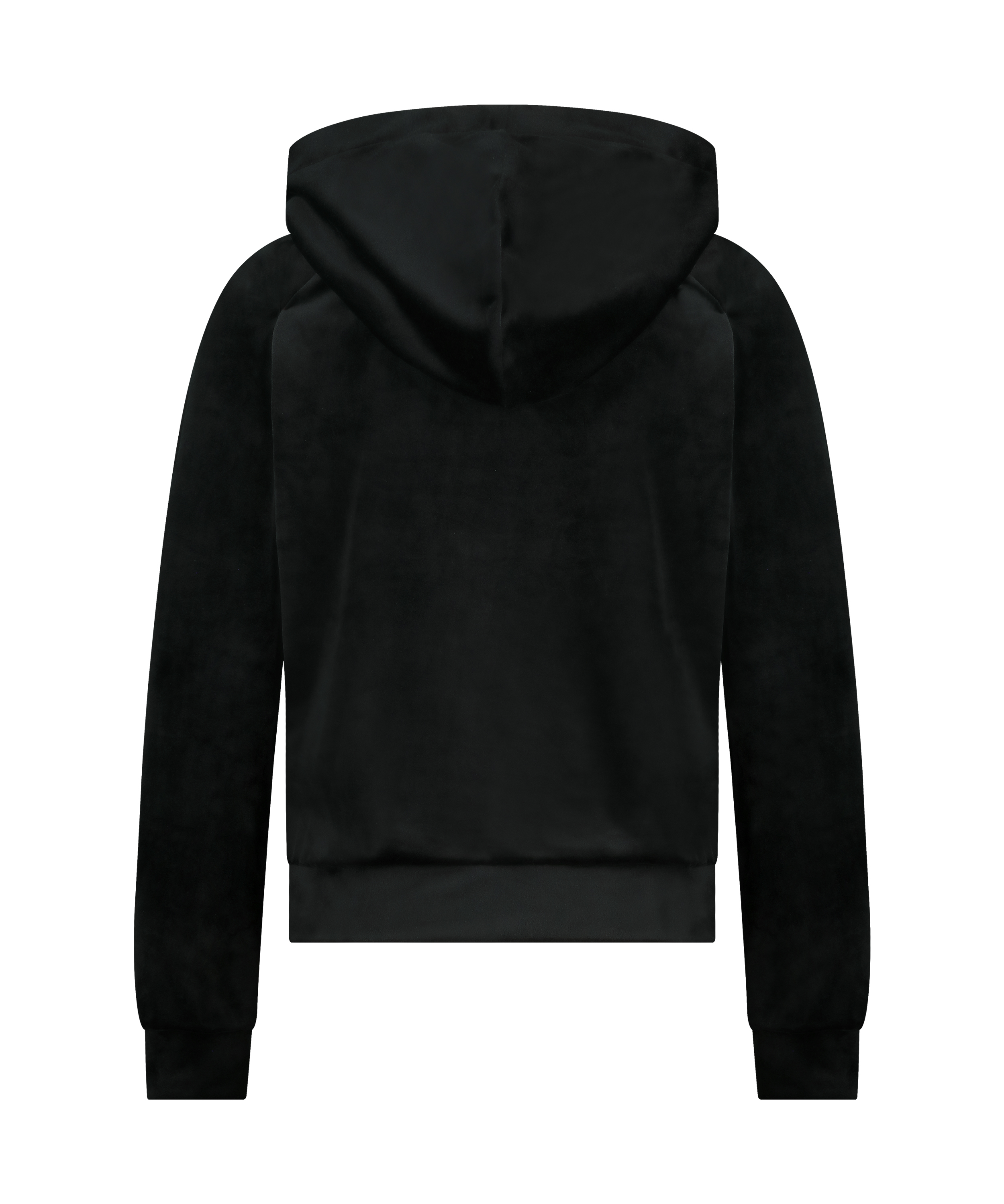 Welurowy top, Czarny, main