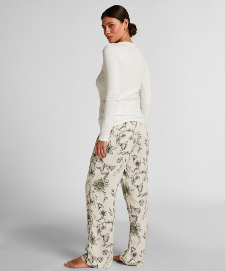 Spodnie piżamowe Storylover, Biały