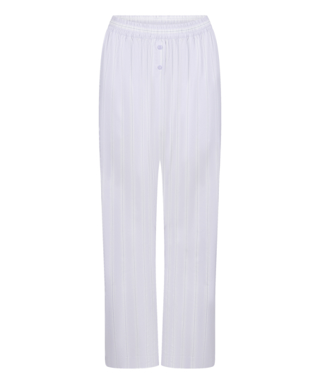 Tkane spodnie bawełniane w paski, Fioletowy