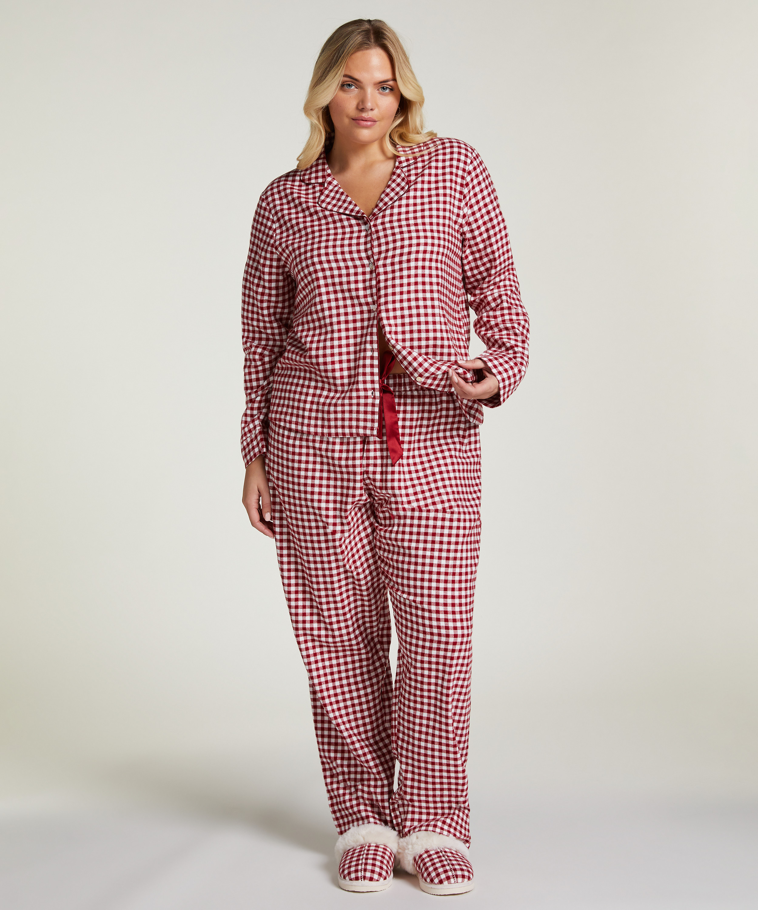 Piżama we wz&oacute;r Flannel, Czerwony, main