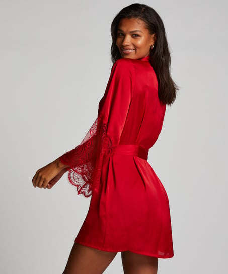 Kimono Satin Lace, Czerwony