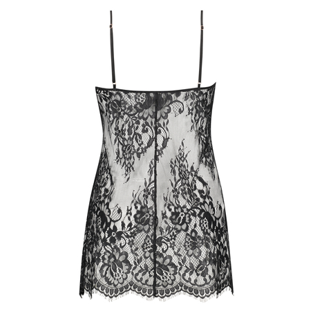 Jennifer Slip Dress, Czarny