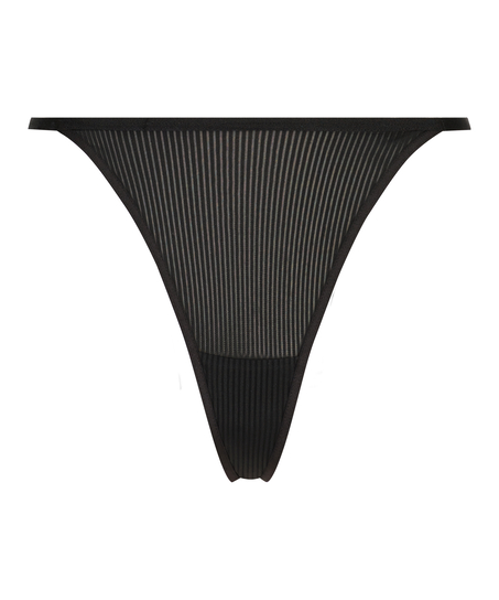 Wysoko wycięte stringi Kaiden, Czarny