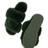 Kapcie ze sztucznym futerkiem, Zielony
