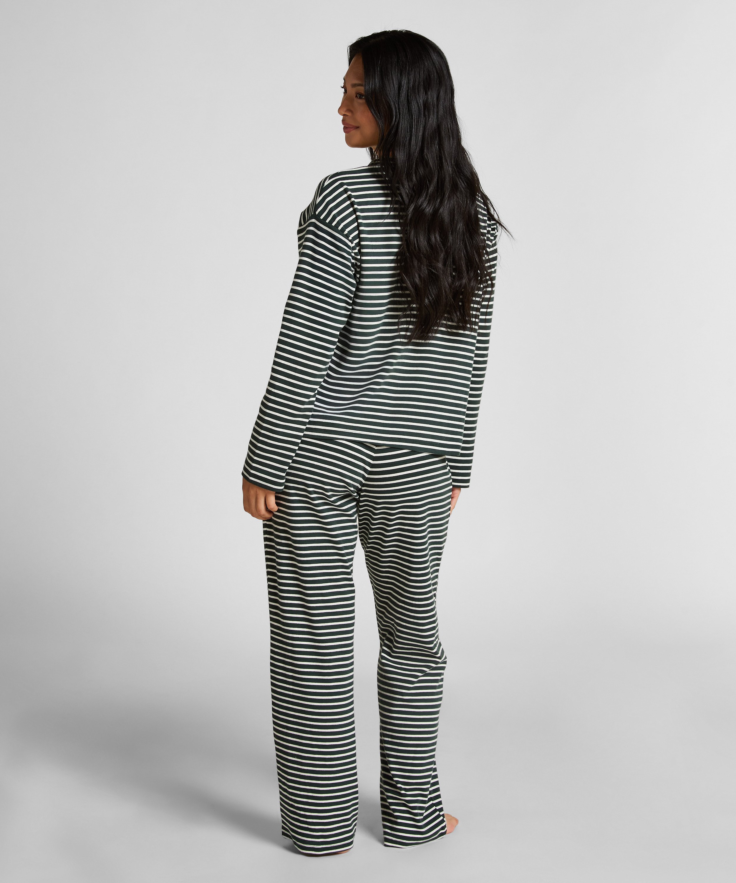 Zestaw piżamowy z bawełny dżersejowej, Zielony, main