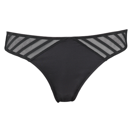 Sheila stripe thong, Czarny