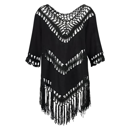 Fringe Tunic, Czarny