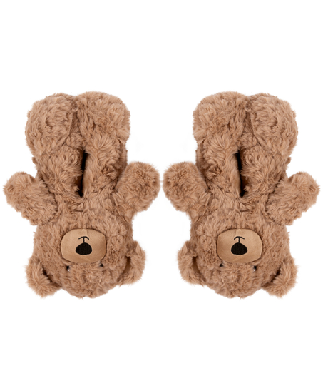 Kapcie Teddy Bear, Beżowy