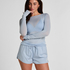 Satin Shorts Ayla, Niebieski