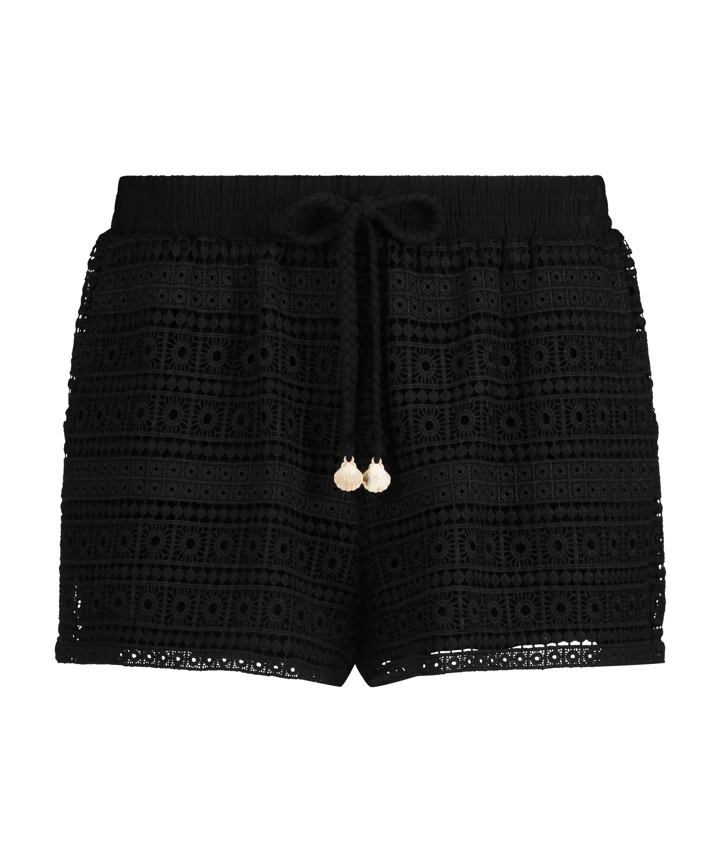 Crochet shorts, Czarny, main