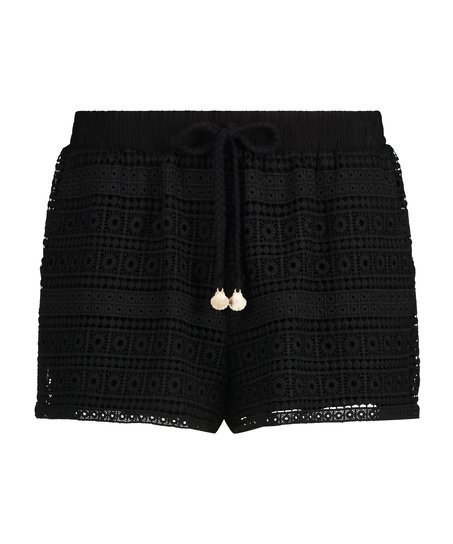 Crochet shorts, Czarny