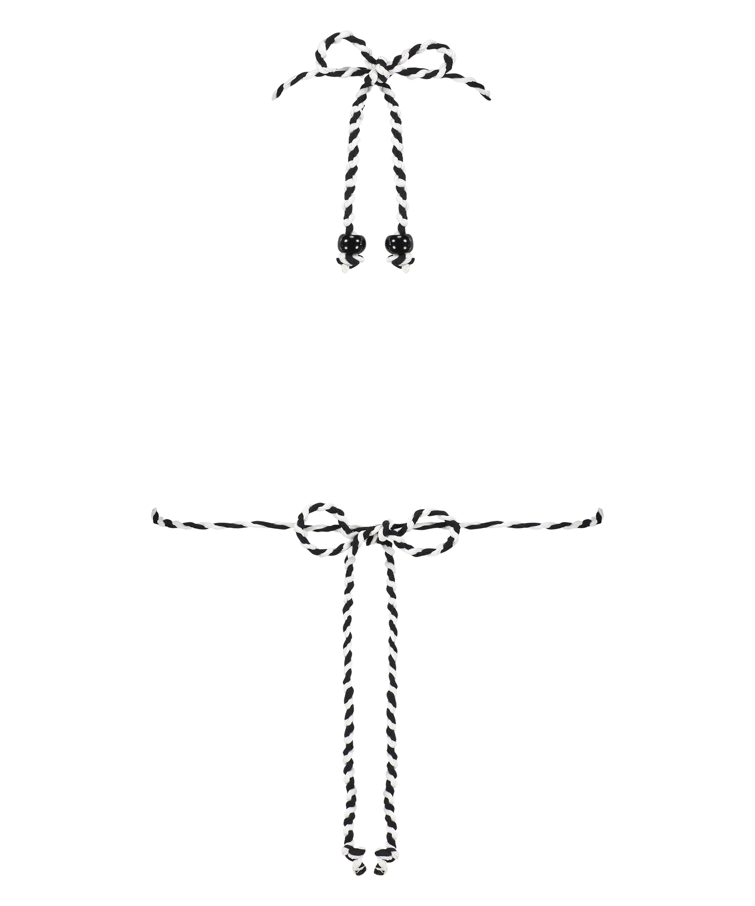 Góra od bikini w kształcie trójkąta w zebrę Doha, Biały, main