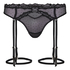 Stringi Typu Suspender Kat, Czarny