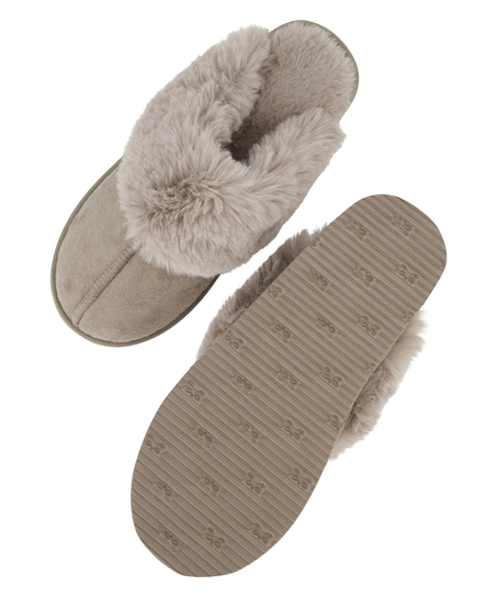 Kapcie Teddy Mule, Brązowy
