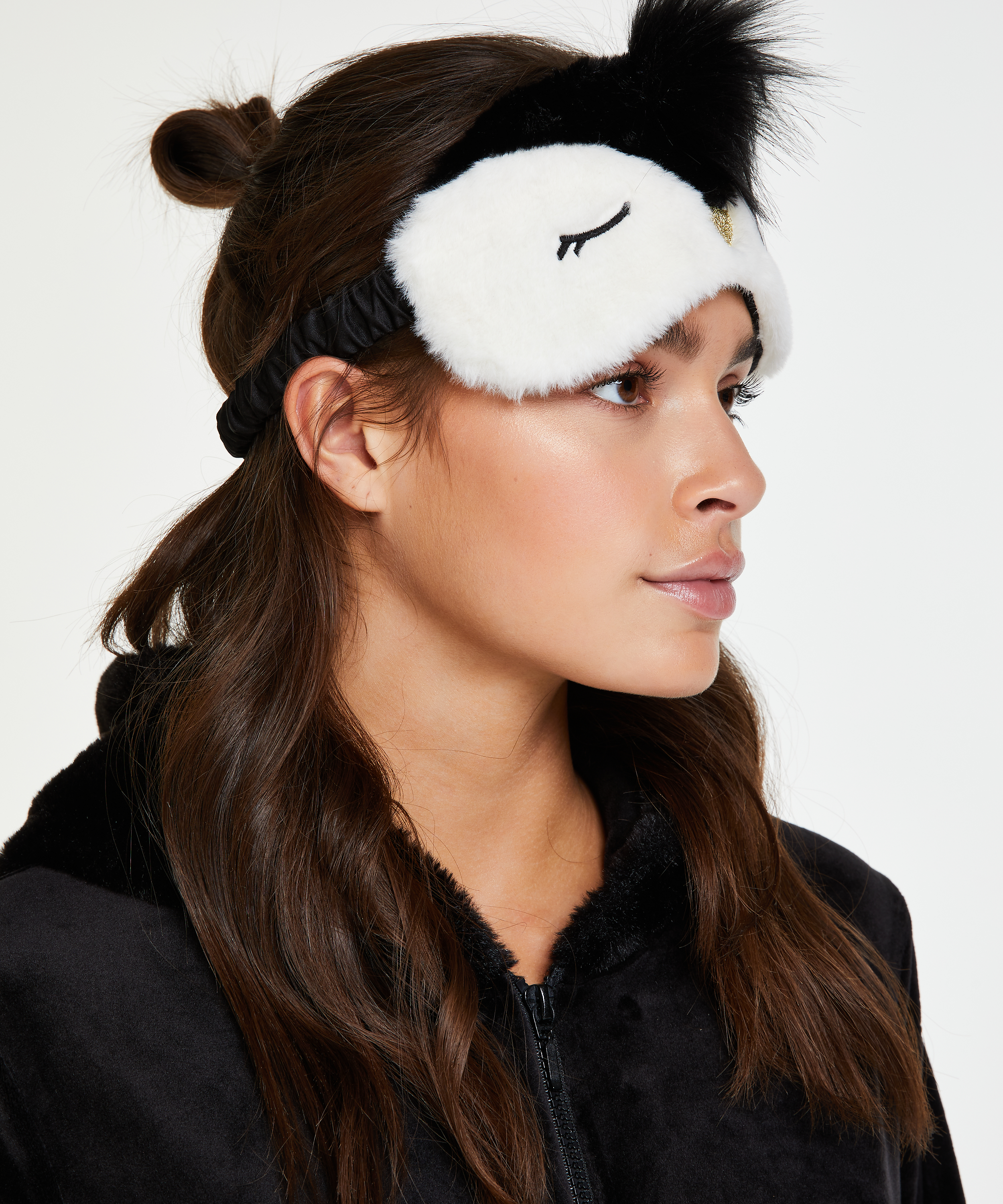 Zwierzęca maska na oczy, Czarny, main