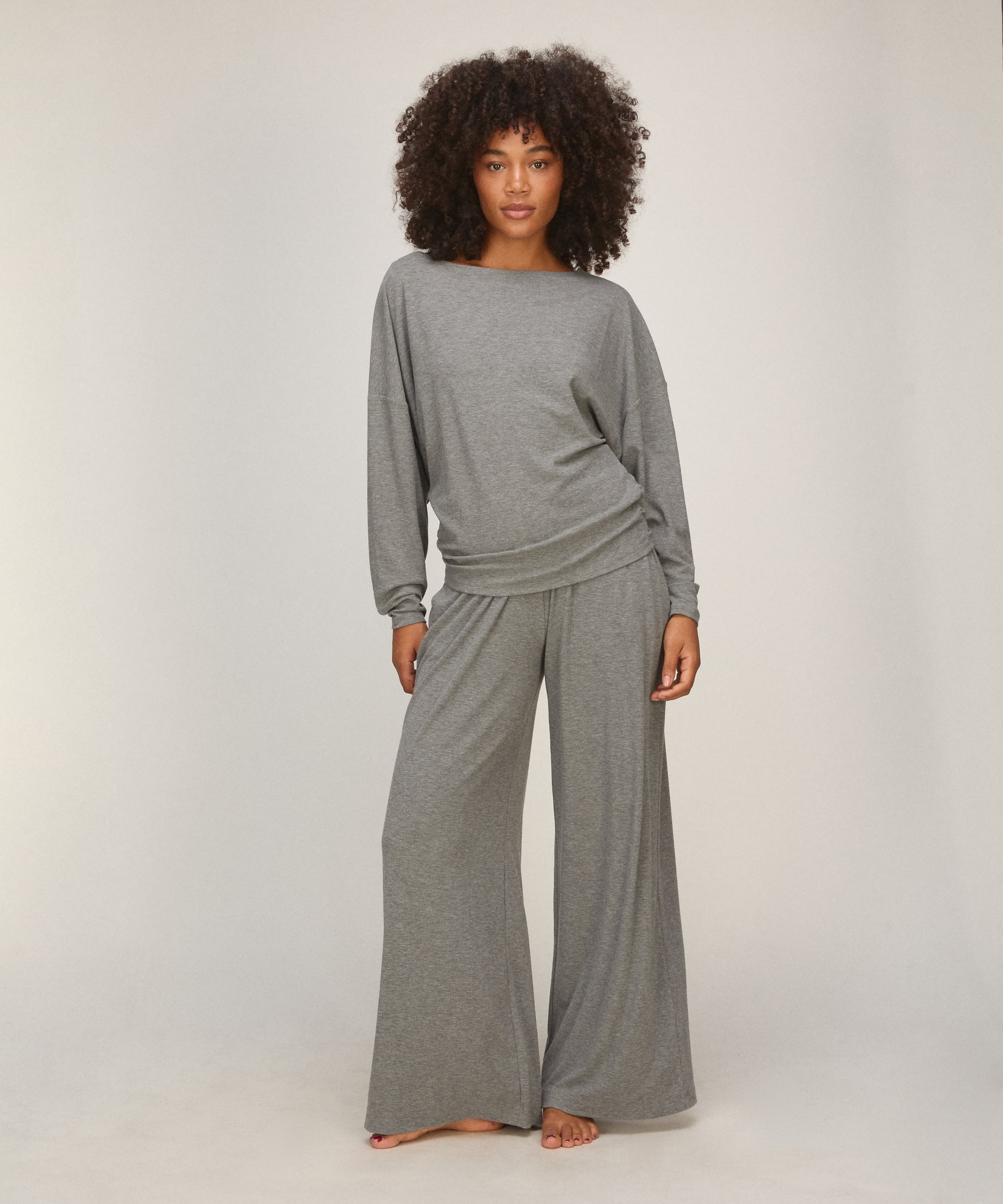 PANT WL PREMIUM RIB JERSEY, Szary, main