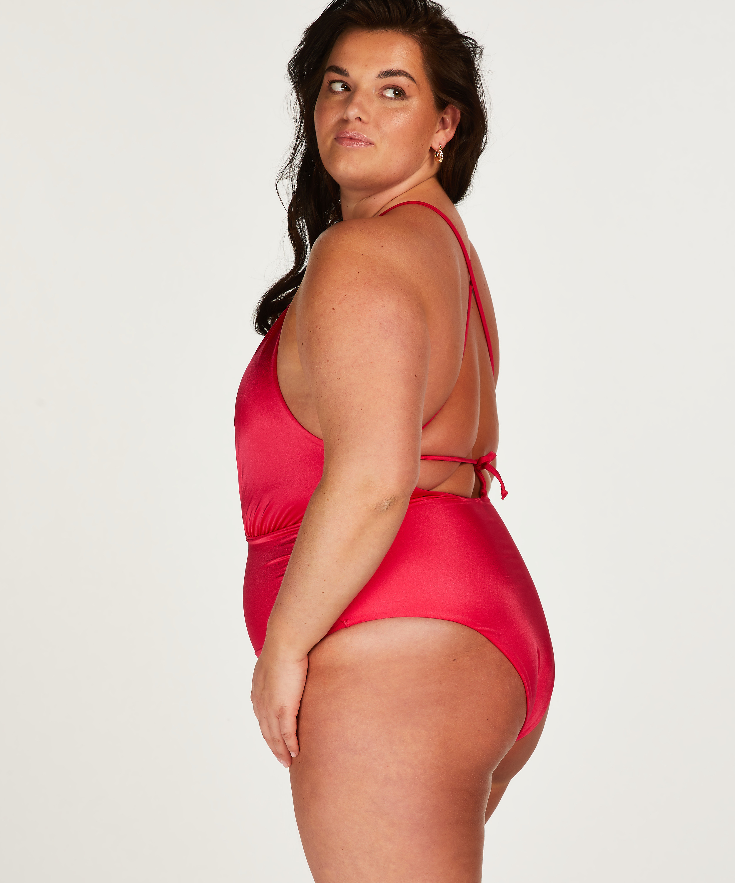 Wysoko wycięty strój kąpielowy Grenada, Różowy, main