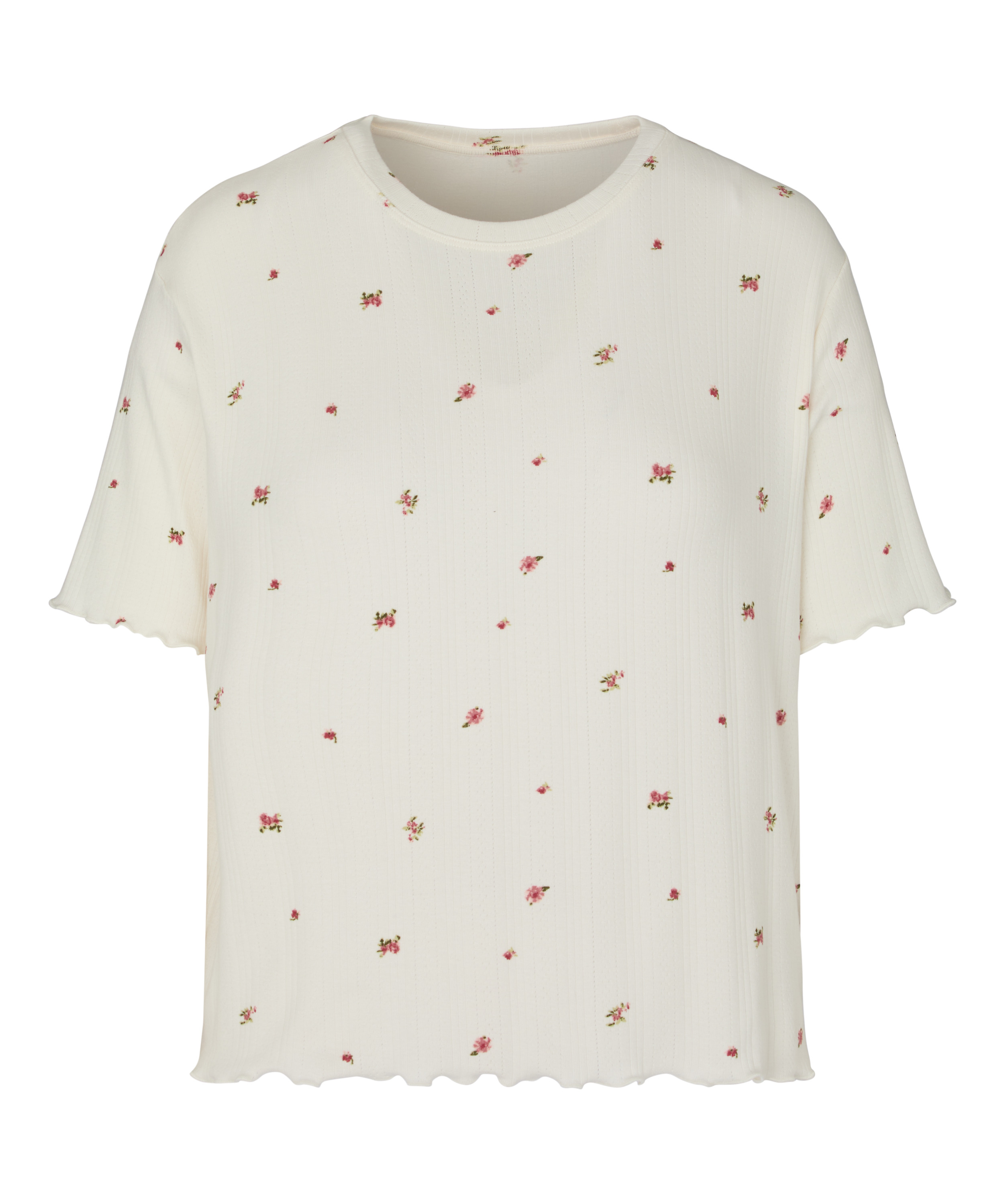 Top Piżamowy Pointelle, Biały, main