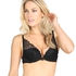 Padded underwired push-up bra Lisa, Czarny