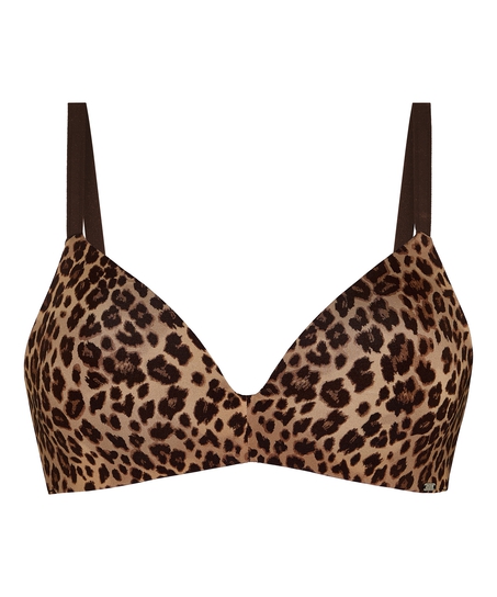 Biustonosz usztywniany bez fiszbin Mona, Brązowy