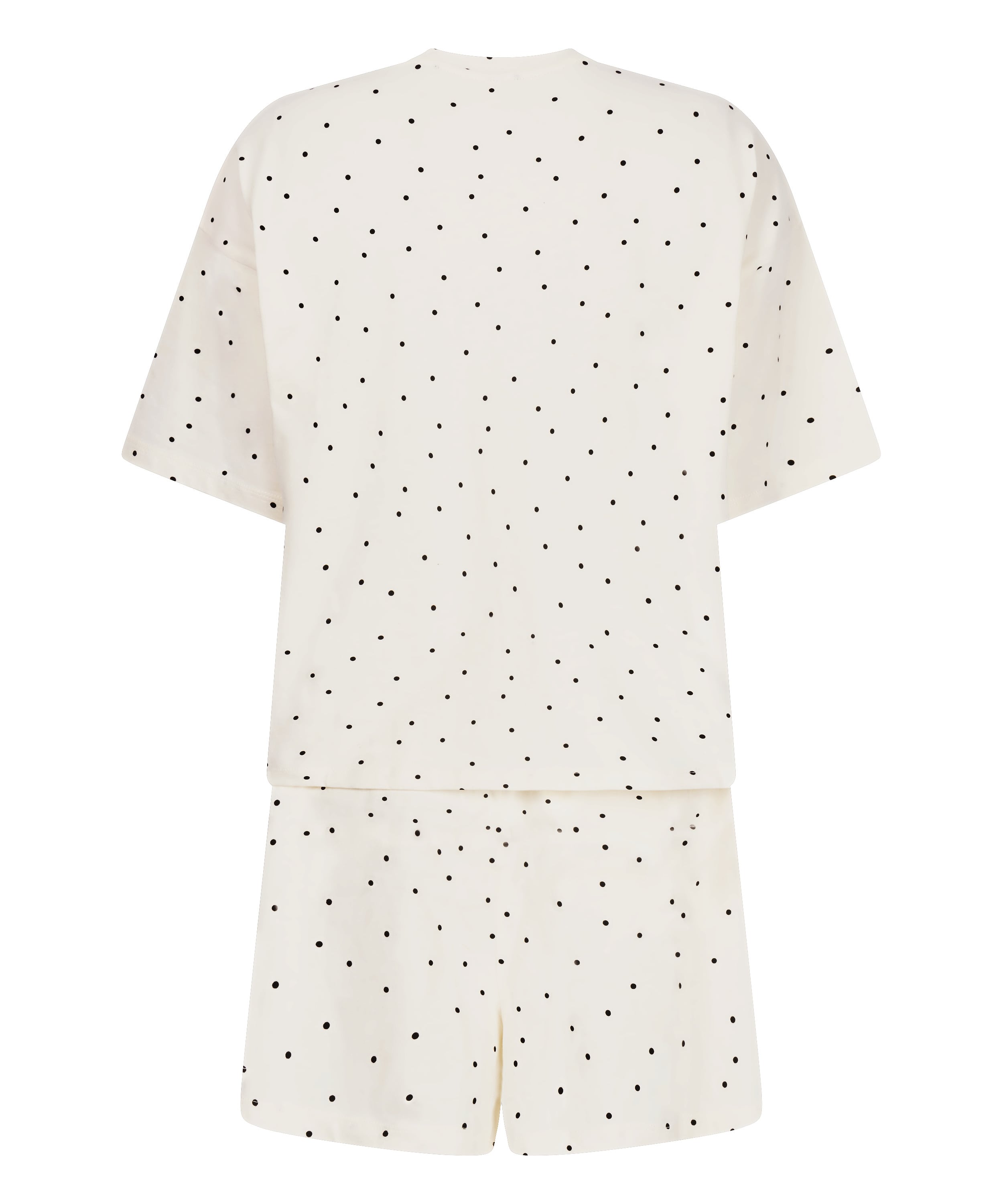 Zestaw Piżamowy Cotton Jersey Kr&oacute;tki, Biały, main