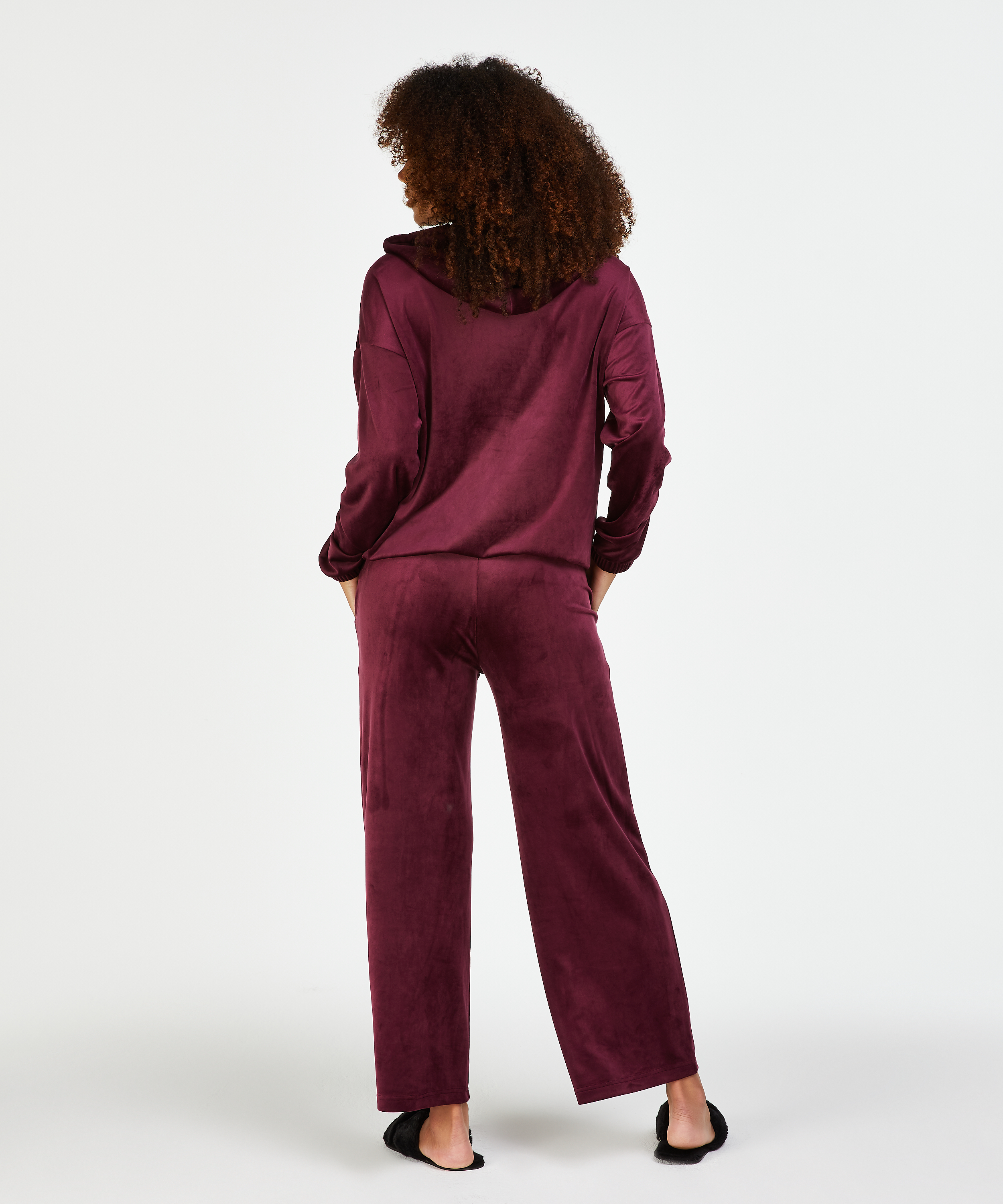 Velvet hoodie jacket, Czerwony, main