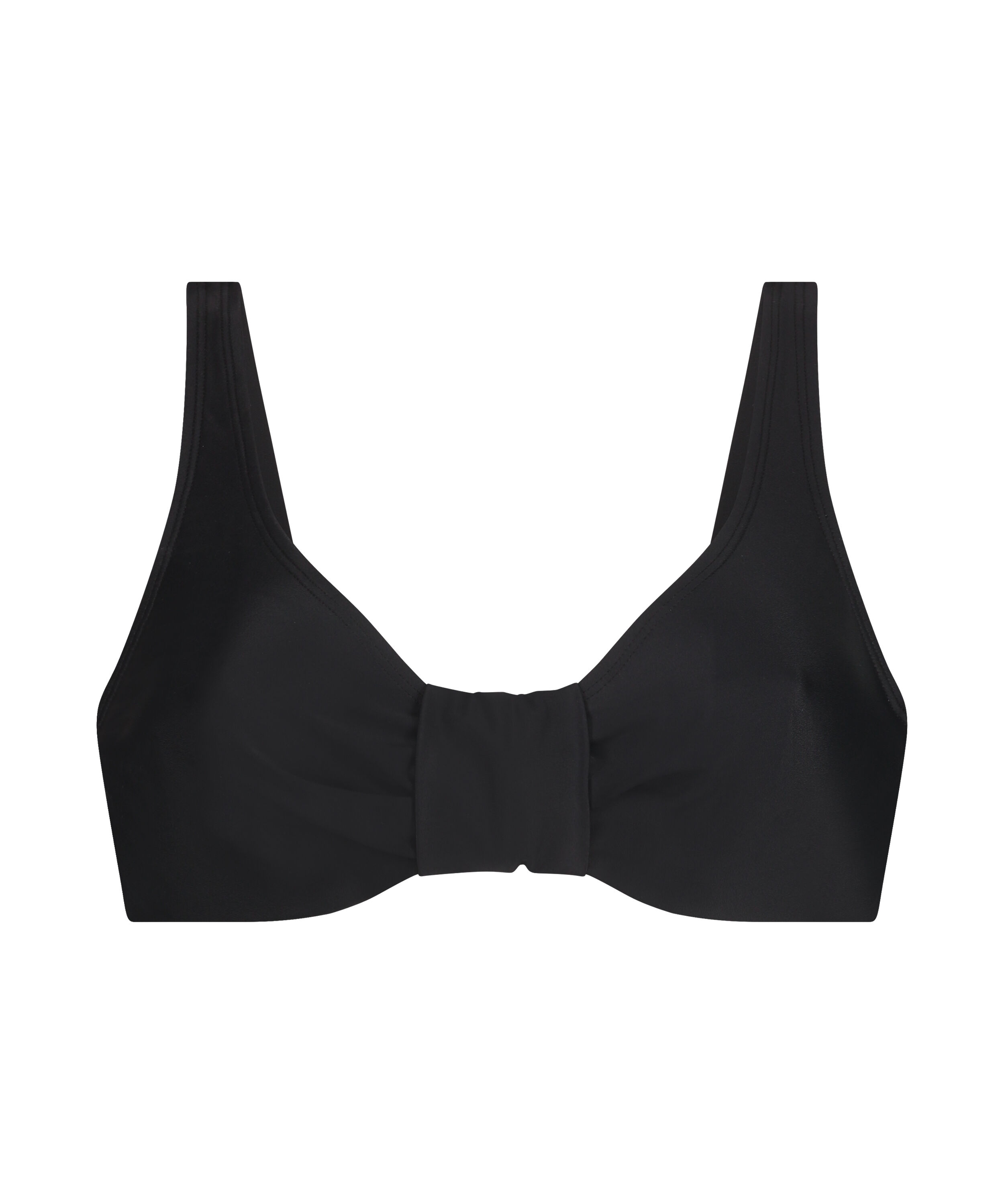 Nieusztywniona g&oacute;ra od bikini z fiszbinami Luxe, Czarny