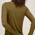 super miękka top z kaszmirem z dekoltem w ł&oacute;dkę, Zielony