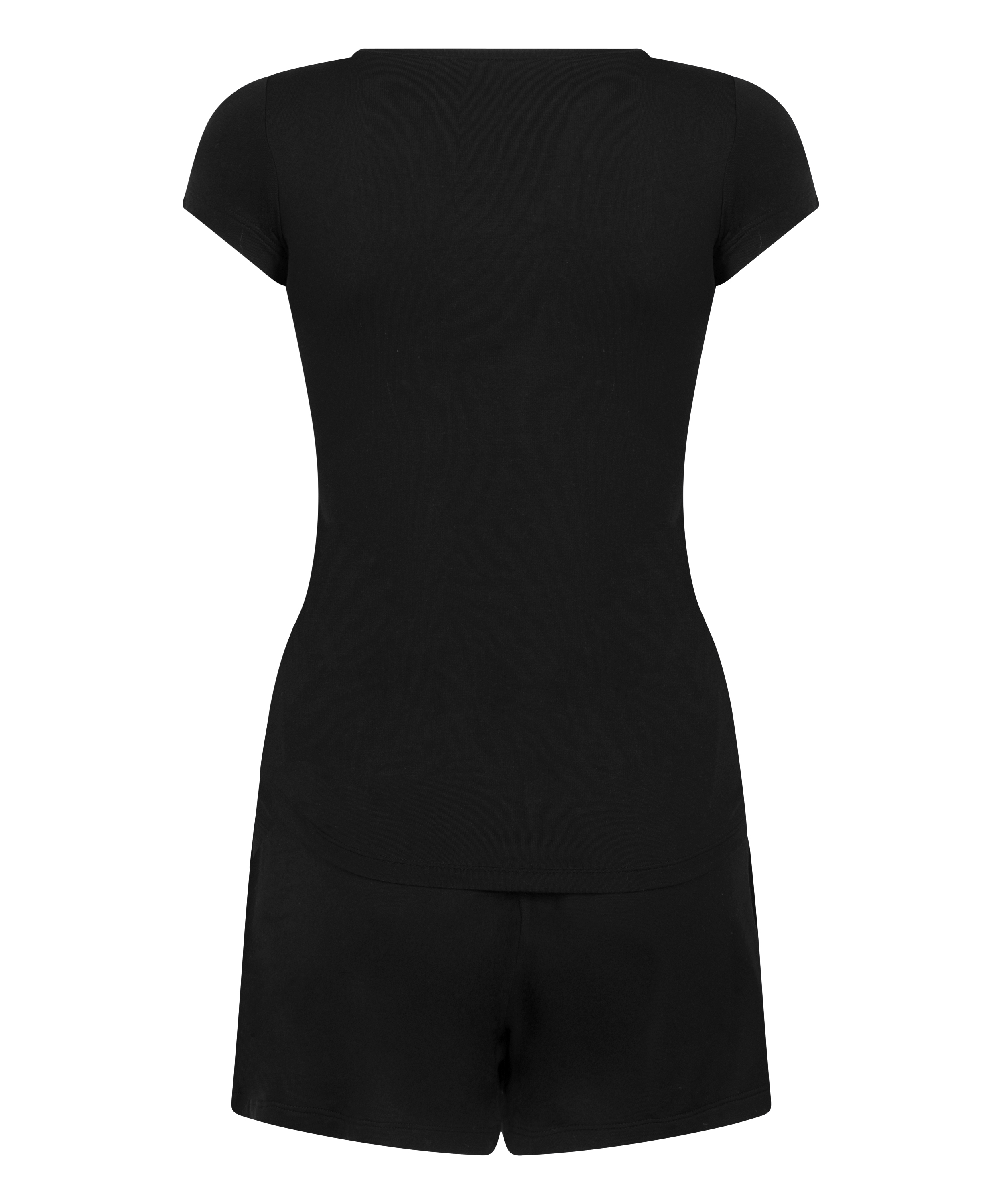 Dżersejowy zestaw piżamowy, Czarny, main