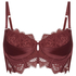 Zoe Padded Longline Underwired Bra, Czerwony