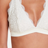 Halter racerback bralette, Biały
